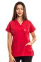 Surgical Doctor Nurse Scrubs Red Jersey Single Top - 3
