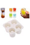 Shot Ice Cube Set, 4-Piece Silicone Ice Mold, Shot Glass Ice Mold, Cocktail Ice Mold, Chocolate Mold, Candle Mold, Soap Mold