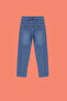 Mavi Erkek Çocuk Pamuklu Esnek Kumaş Skinny Esnek Ayarlanabilir Lastikli Jean PantolonTKDSS24PL00015 - 4