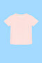 Girl Light Pink Strawberry Pattern Sequined Cotton Knitted Short Sleeve T-Shirt Tkdss24Ts00007 - 3