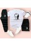Mustafa Kemal Atatürk Printed Original Unisex Summer Shorts T-shirt Sweatpants 3 Piece Set Combination Set - 2
