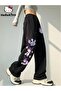 Kuromi Detail Unisex Black Sweatpants