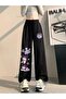 Kuromi Detail Unisex Black Sweatpants - 4