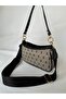 Women's Patterned Shoulder Baguette Crossbody Bag, Handbag and Shoulder Bag, Adjustable Strap , Patterned Minimalist Design - 3