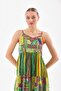 Askılı Patchwork Elbise - 7
