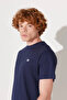 Short Sleeve O-Neck T-S Navy Blue Men's Short Sleeve T-Shirt - 2
