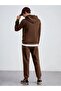 Brown Unisex Hooded Tracksuit Set - 3