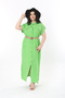 Women's Plus Size Green Dress with Belt as a Gift - 4