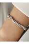 Waterway Braid Pattern Silver Color Steel Bracelet - 2