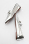 Genuine Leather Silver Color Buckle Women's Flats - 6