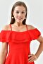 New Season Crepe Stretchy Fabric Double Layer Ruffled Neckline Strappy Mini Dress - 5
