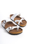 Women's White Skin Flip-Flops Summer Slippers - 3