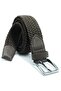 Knitted Elastic Belt 3.5cm - Shorts Belt - Jeans Belt - Canvas Pants Belt - Brown