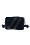 Black-Brown Vegan Leather Gold Zipper Shoulder/Crossbody Bag/Water Resistant/Strap Attached/Everyday Use - 3