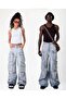 Multi-Pocket Blue Baggy Cargo Jeans