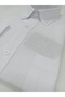 Classic Loose Relaxed Fit White Cotton Single Pocket Long Sleeves - 3