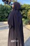 طقم حجاب سوفليه أنيق مدخن (طقم من ثلاث قطع) - 3