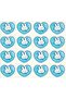 Baby Rabbits Blue Sticker Set Baby Girl Bunny Stickers Baby Shower Blue Heart Sticker Nsti0172 - 2