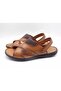 Trd175 Model Large Size Slippers and Sandals - Tan - 4