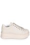 Delit Beige Matte Leather Guaranteed Lightweight Orthopedic Women's Sports Lace-Up Casual Shoes Sole 5 cm - 4