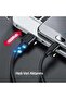 كابل USB-A 2.0 إلى USB-C مضفر من الألومنيوم مطلي بالنيكل بطول 2 متر - أسود - 2
