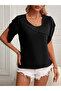 Women's Short Sleeve Collar and Sleeve Detail Jesica Blouse - 6