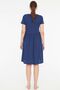 - Women's Navy Blue V-Neck Dress - 3