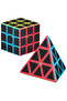 2Set Professional Qy Speed Corbon Fiber Cube Vip Set of 2 Pyramid Brainy Cube 3X3 Brainy Cube Cube