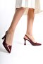 Pointed Toe Open Back 9 cm Glass Heel - 3