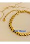 Steel Barley Chain Imprint Bracelet - 6