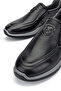 Men's Genuine Leather Black Sneakers & Sports Shoes - 4