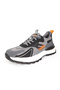 Men's Sports Thick Soled Lace-Up Suede Detail Sneaker Real Leather 19084 Smoked - 5