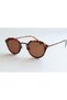 Anastasia Leopard Oval Brown Metal Frame Glass Metal Handle Uv400 Unisex Sunglasses - 5