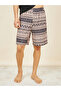 Solid Crew Neck T-shirt and Boho Print Shorts Set - 4