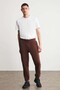 Jeremıah Men's Regular Leg Flexible Fabric Burgundy Sweatpants with Lanyard Waist and Elastic Pockets - 2