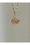Steel Pink Zircon Stone Swan Necklace