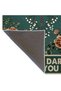 Patterned Modern Decorative Washable Carpet with Flying Butterfly Motif in Green Tones Miravip8259 - 4