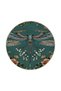Patterned Modern Decorative Washable Carpet with Flying Butterfly Motif in Green Tones Miravip8259 - 3