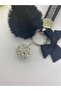 Black Stoned - Keychain Ribbon and Feather Diamond Collection - 3