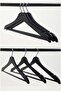 Wooden Look Hanger Clothes Hanger Black 6 Pieces - 2