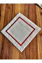 6 Colorful Embroidered Square Cocktail Presentation Napkins - 2