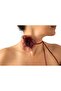 Parisien Burgundy Flower Choker Necklace