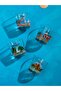 LCW HOME Printed Glass Cup Set of 4 75 Ml
