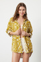 Flower Patterned Woven Shirt TBESS24GO00027 - 3