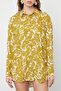 Flower Patterned Woven Shirt TBESS24GO00027 - 4