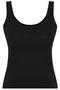Siyah Fitted/Vücuda Oturan Havuz Yaka Fitilli Esnek Örme Atlet TWOSS22AL0042 - 7