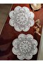 Placemat Embroidery Luxury Serving Plate Damla Table And Presentation Set Dowry Holder Glittered - 2