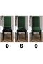 6-Piece Chair Cover Khaki Green Color Lycra Washable - 5