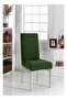 6-Piece Chair Cover Khaki Green Color Lycra Washable - 2