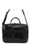Deridense MacBook Organizer Laptop Briefcase 13" & 14" Inch Black Crocodile - 5